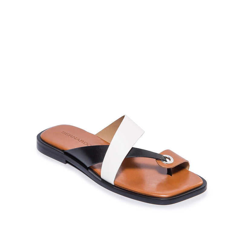 Bernardo Amelia Cross Strap Slidesandaler Dame Svarte Hvite | TAZ6334PG