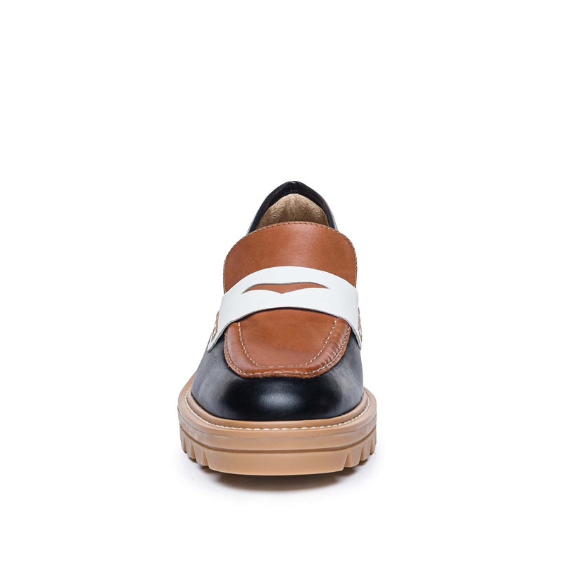 Bernardo Chandler Lug-Sole Loafers Dame Svarte Mørke Brune | ACY1257YU