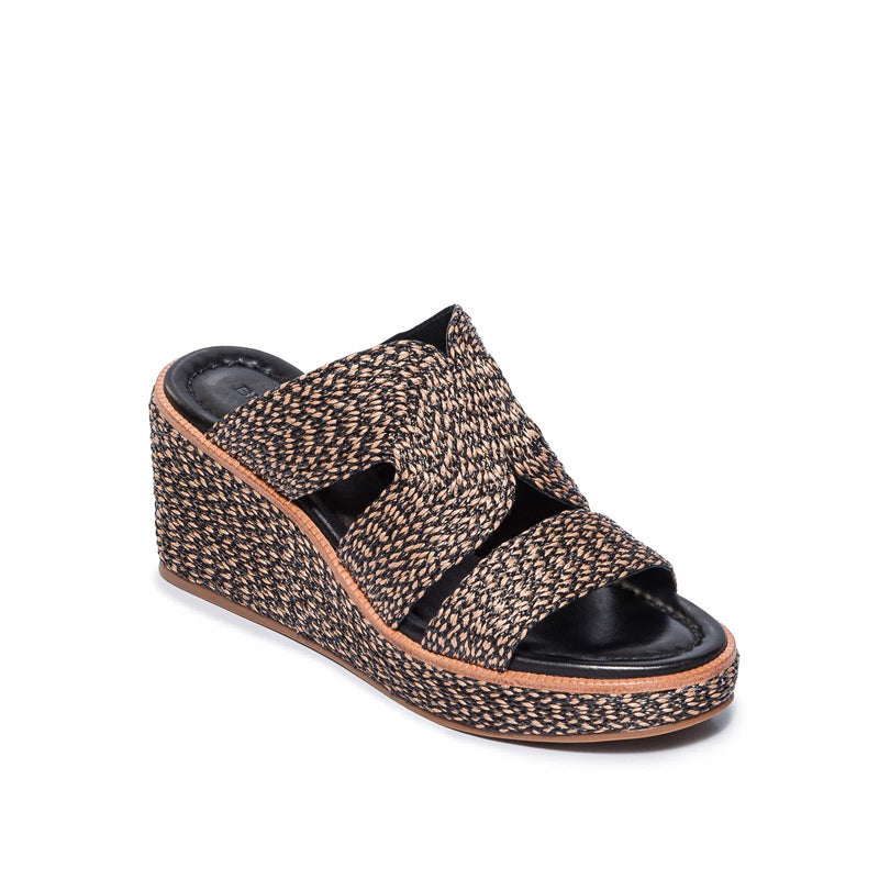 Bernardo Kaian Raffia Kile Sandaler Dame Svarte Brune | AVB5768NF
