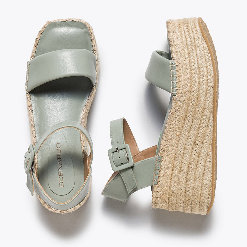 Bernardo Mallorca Espadrille Platåsandaler Dame Lyse Grønn | YKY1664OM