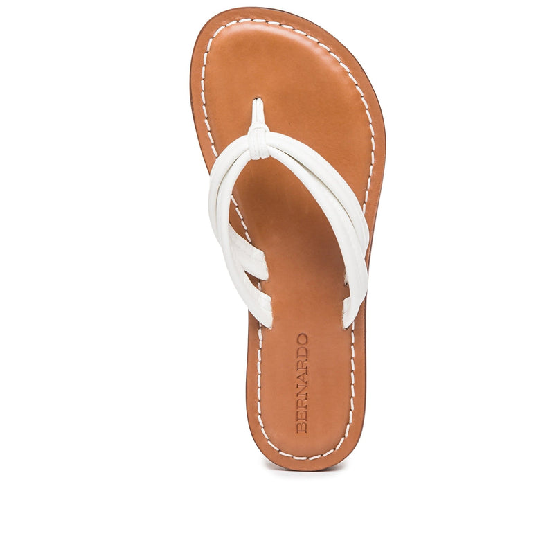 Bernardo Miami Thong Slidesandaler Dame Hvite | CHZ6548SD