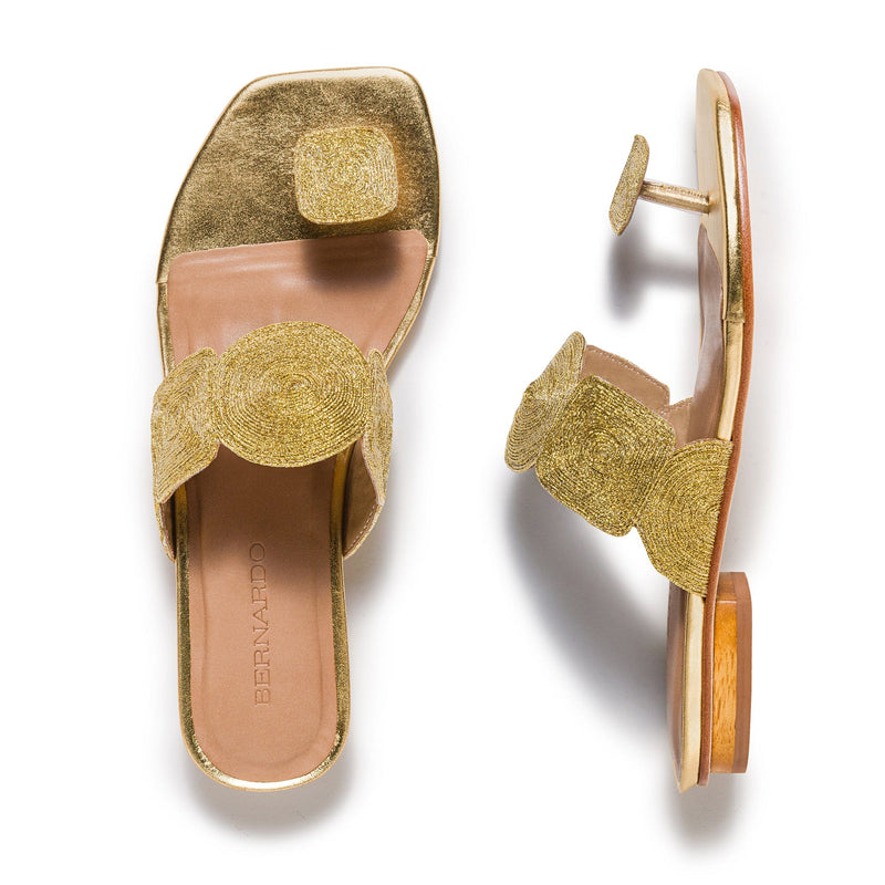 Bernardo Palermo Flate Sandaler Dame Gull | IXZ5734LL