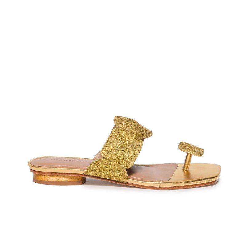 Bernardo Palermo Flate Sandaler Dame Gull | IXZ5734LL