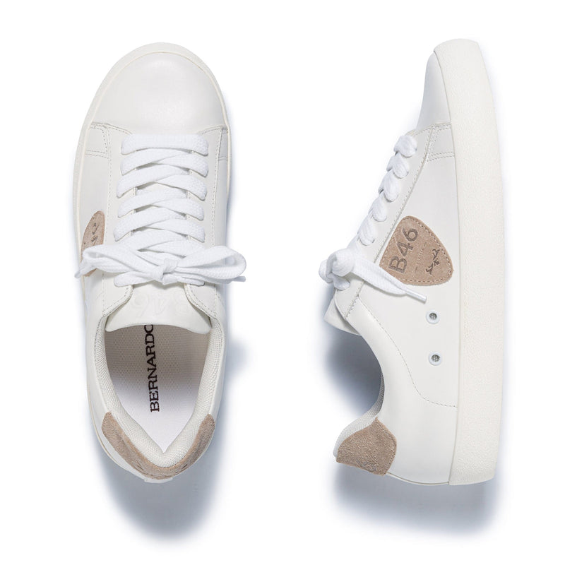 Bernardo Tatum Sneakers Dame Hvite Beige | GQE4100SH